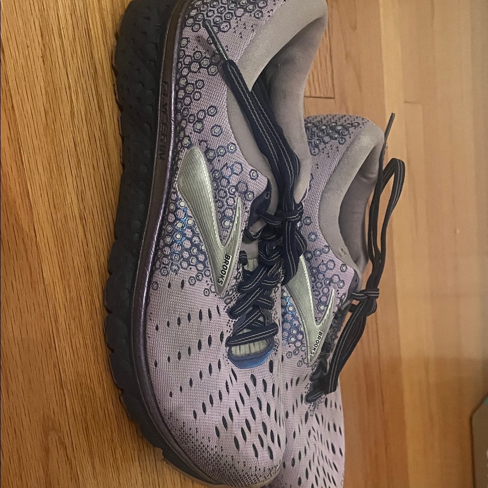 Brooks Gray and Blue Athletic Shoes